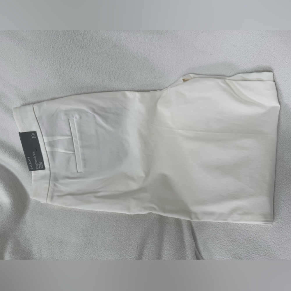 Talbots Cream Chatham Ankle Pants, NWT - Picture 2 of 4